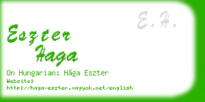 eszter haga business card